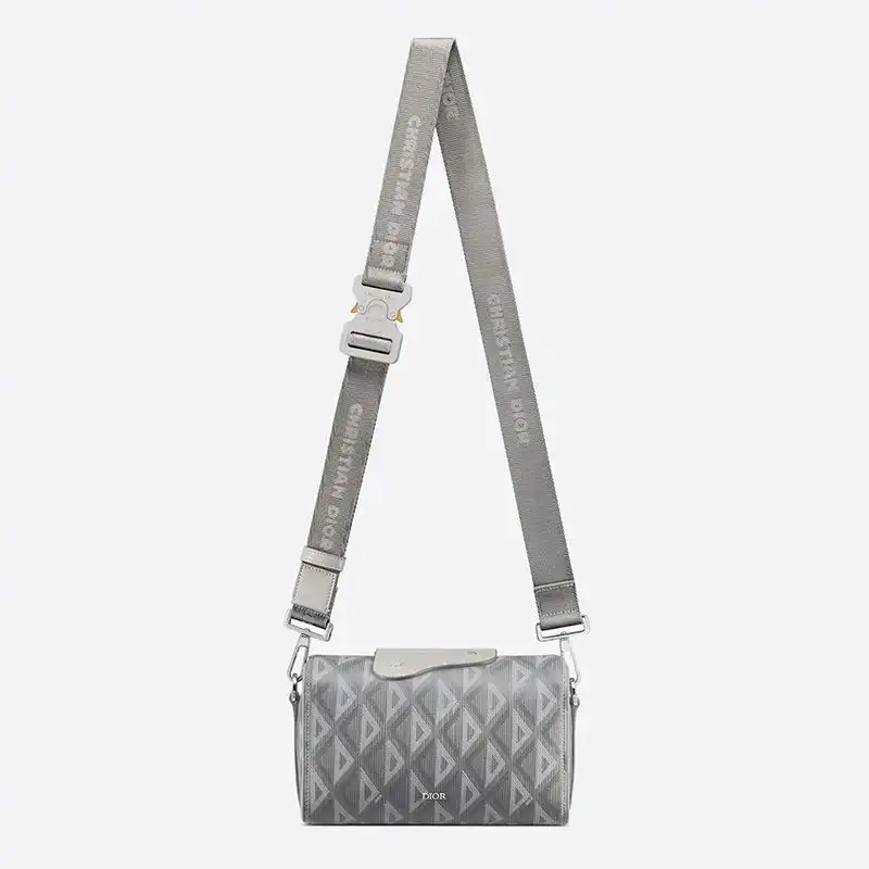 Cheap Dior Lingot 22 Bag CD Diamond Motif Canvas Grey Luxury