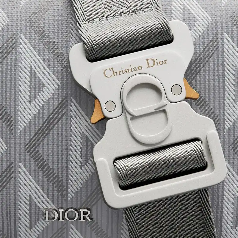 Cheap Dior Lingot 22 Bag CD Diamond Motif Canvas Grey Luxury