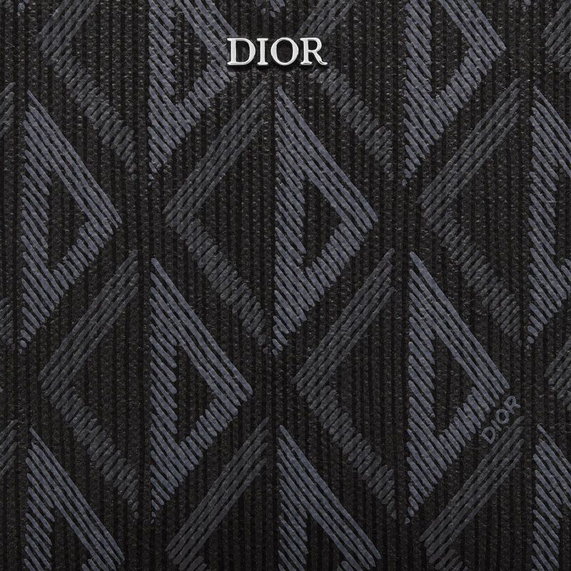 Dior Messenger Pouch CD Diamond Motif Canvas Black Hot Sale