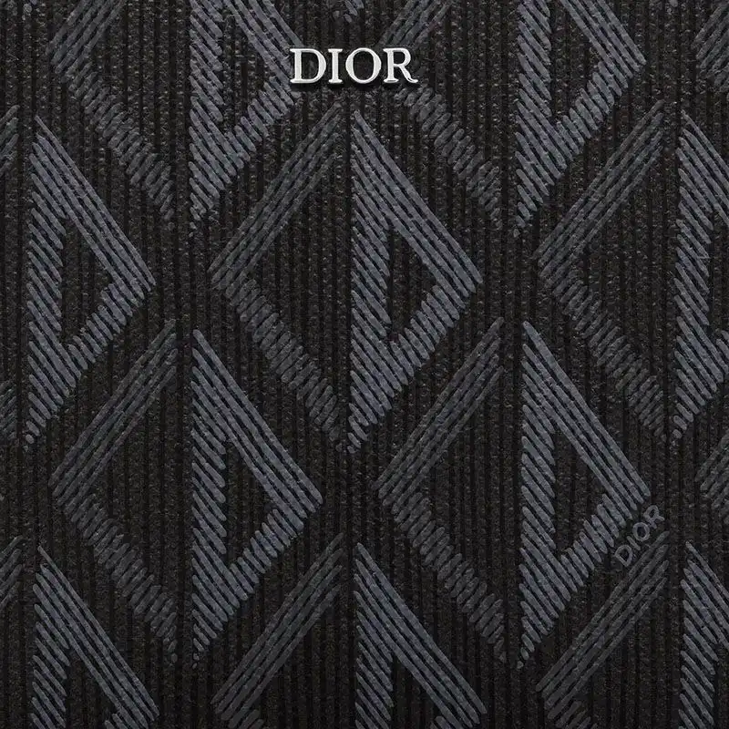 Affordable Hot Dior Messenger Pouch CD Diamond Motif Canvas Black