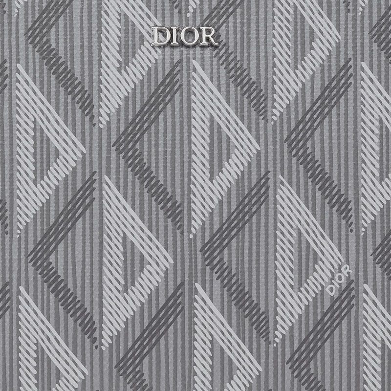 Dior Messenger Pouch CD Diamond Motif Canvas Grey Hot Sale