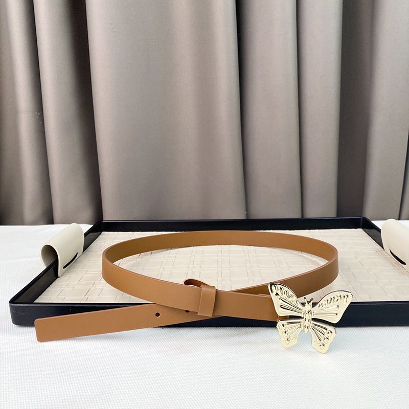 Dior Metamorphose Belt 20MM Ultrasmooth Calfskin Brown Gold Hot Sale