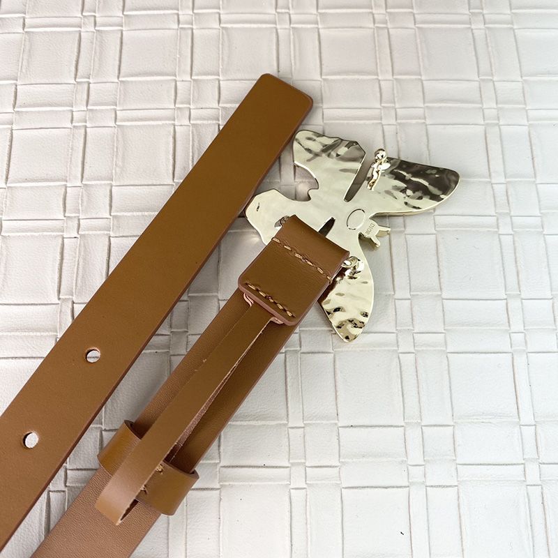 Dior Metamorphose Belt 20MM Ultrasmooth Calfskin Brown Gold Hot Sale