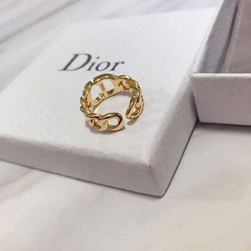 Dior Open Chain 30 Montaigne Ring Metal Gold Hot Sale