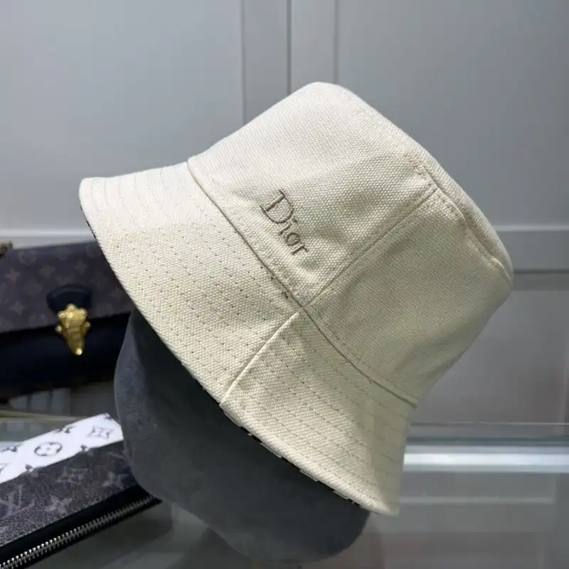 Hot Dior Reversible Bucket Hat Dior Oblique Motif Cotton Beige