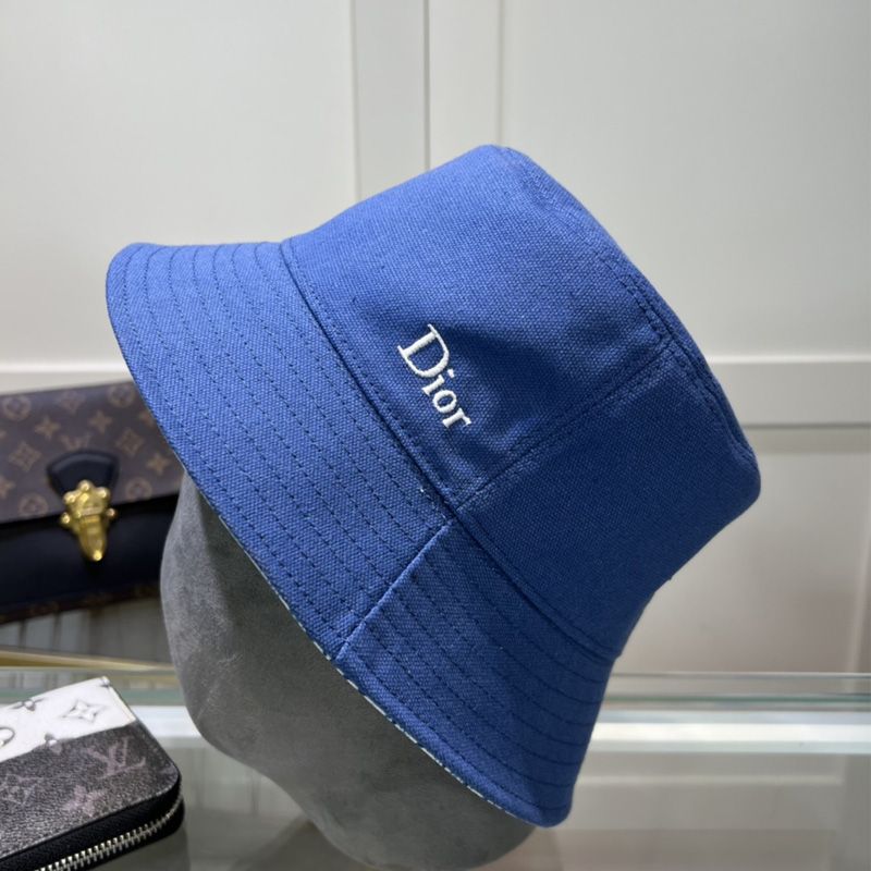 Hot Dior Reversible Bucket Hat Dior Oblique Motif Cotton Blue