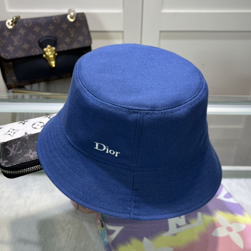 Dior Reversible Bucket Hat Dior Oblique Motif Cotton Blue Hot Sale