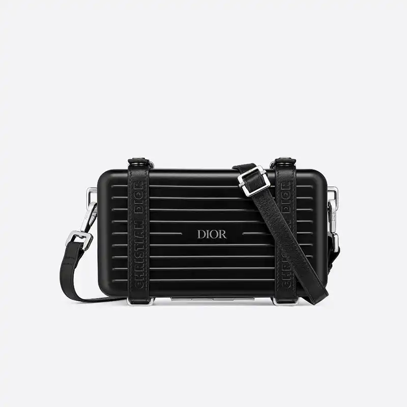 Dior x Rimowa Personal Clutch Aluminum Black Luxury