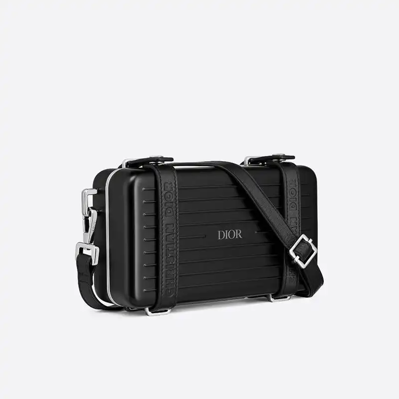 Cheap Hot Dior x Rimowa Personal Clutch Aluminum Black