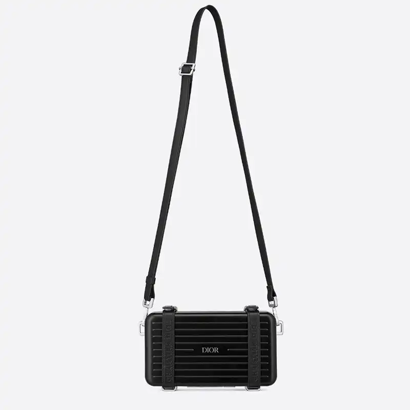 Cheap Hot Dior x Rimowa Personal Clutch Aluminum Black