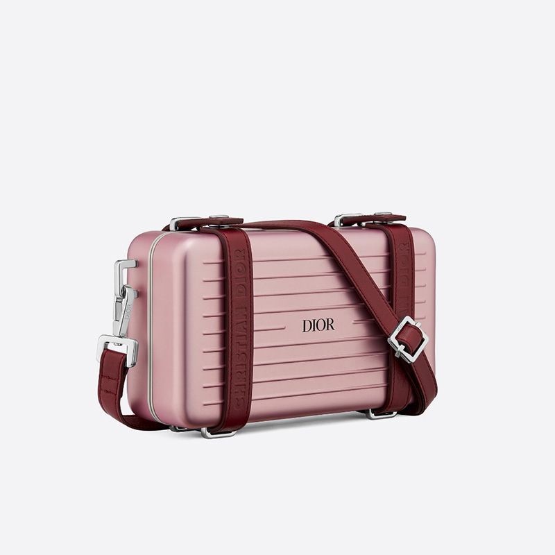 Hot Dior x Rimowa Personal Clutch Aluminum Pink