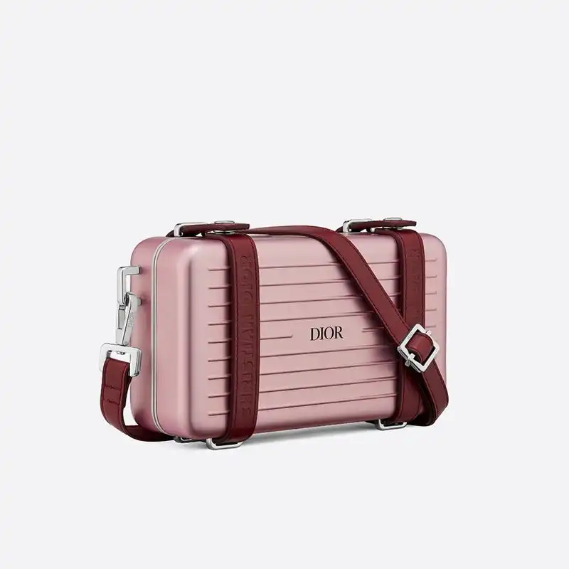 Affordable Hot Dior x Rimowa Personal Clutch Aluminum Pink