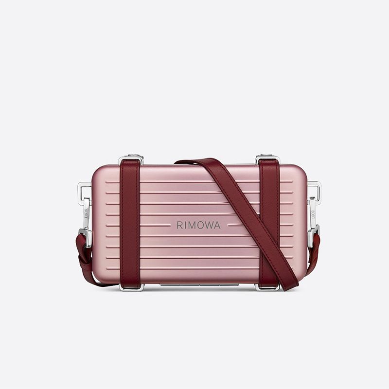 Hot Dior x Rimowa Personal Clutch Aluminum Pink