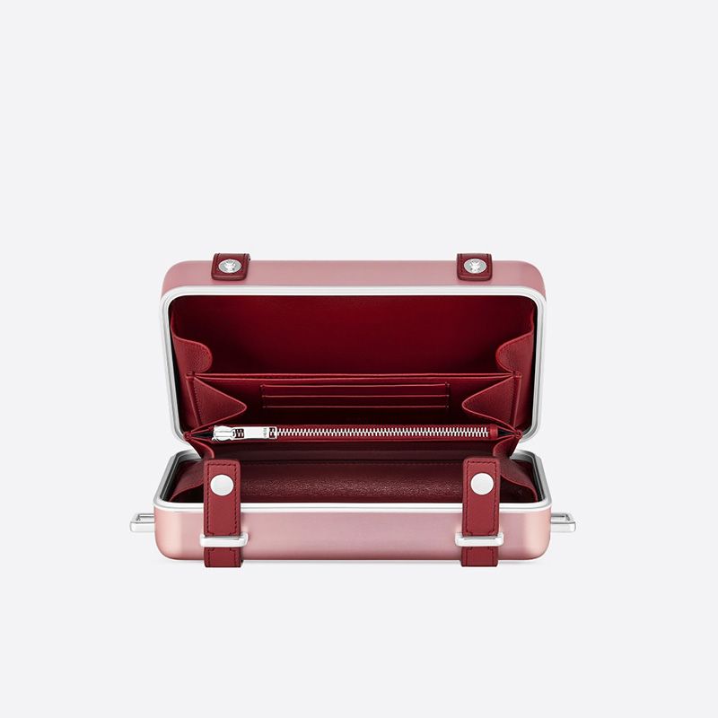 Hot Dior x Rimowa Personal Clutch Aluminum Pink