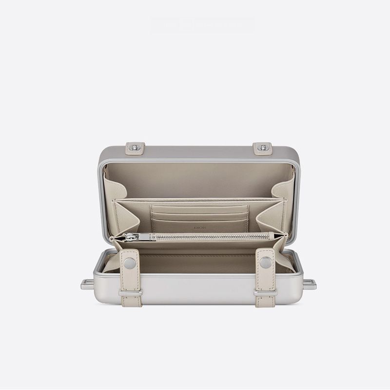 Hot Dior x Rimowa Personal Clutch Aluminum Silver