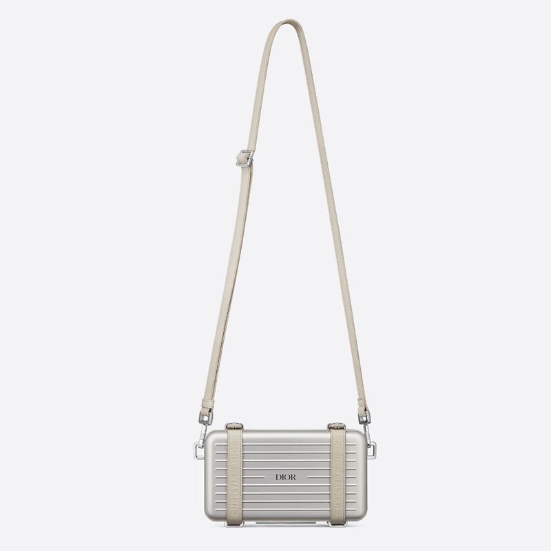 Hot Dior x Rimowa Personal Clutch Aluminum Silver