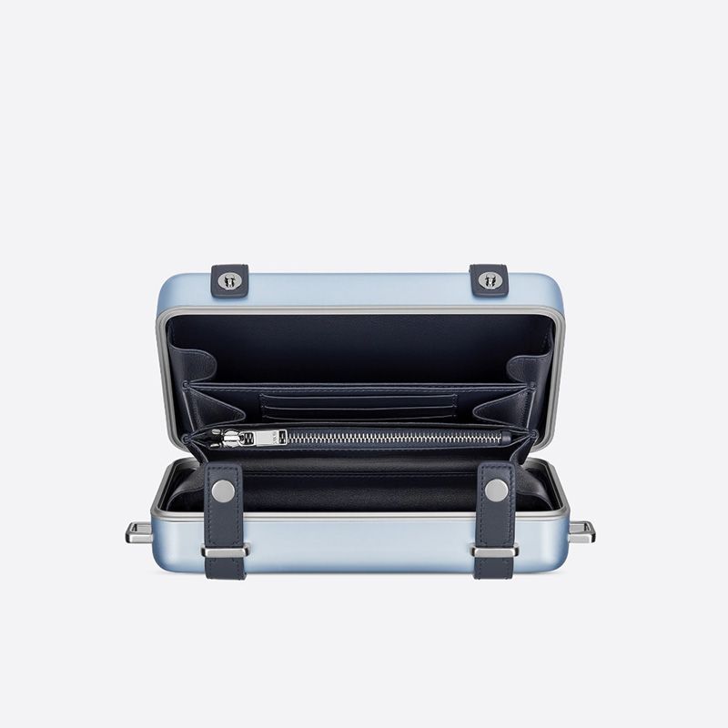 Hot Dior x Rimowa Personal Clutch Aluminum Sky Blue