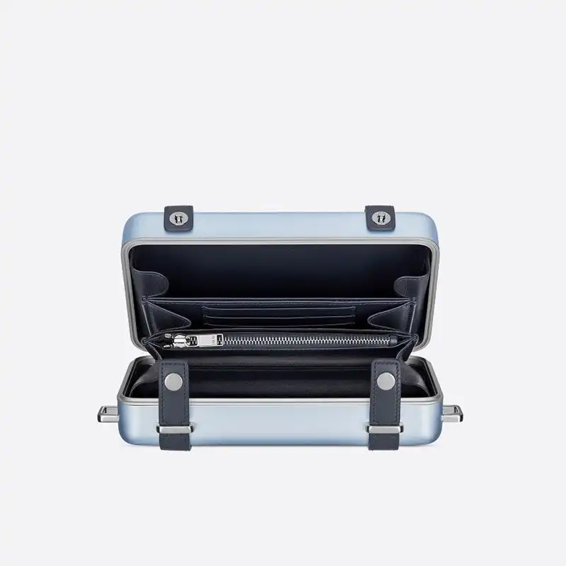 Cheap Hot Dior x Rimowa Personal Clutch Aluminum Sky Blue