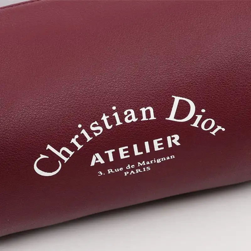 Cheap Dior Roller Messenger Atelier Grained Calfskin Red Luxury