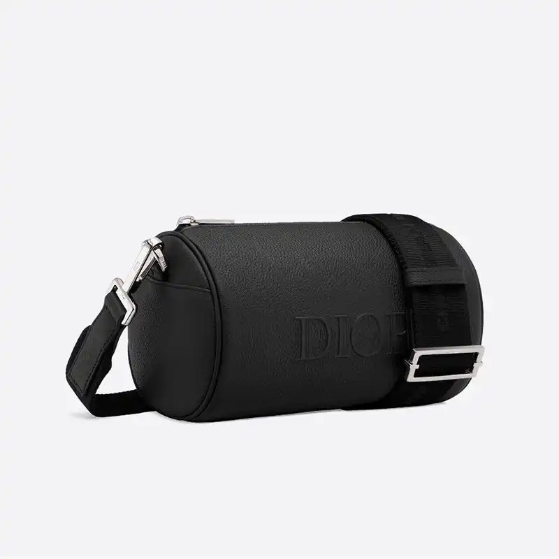 Cheap Dior Roller Messenger Grained Calfskin Black Luxury