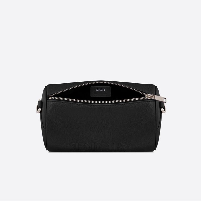 Hot Dior Roller Messenger Grained Calfskin Black