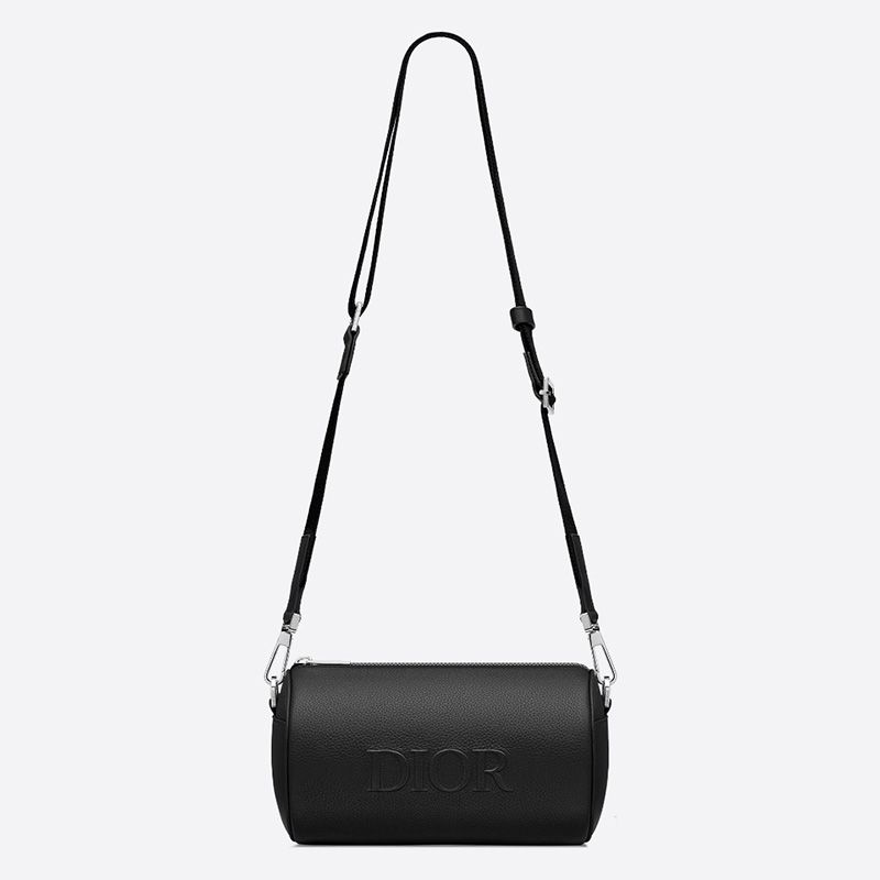 Hot Dior Roller Messenger Grained Calfskin Black