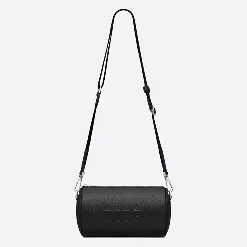 Cheap Dior Roller Messenger Grained Calfskin Black Luxury