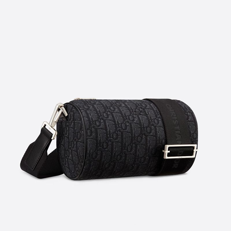 Dior Roller Messenger Oblique Motif Canvas Black