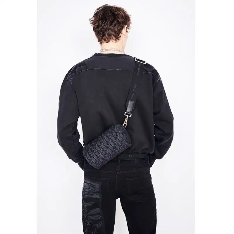 Cheap Dior Roller Messenger Oblique Motif Canvas Black Luxury