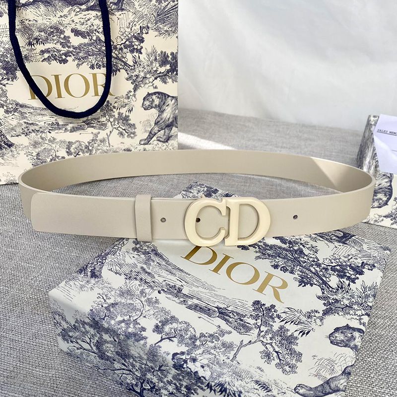 Hot Dior Saddle Belt Matte Calfskin Beige