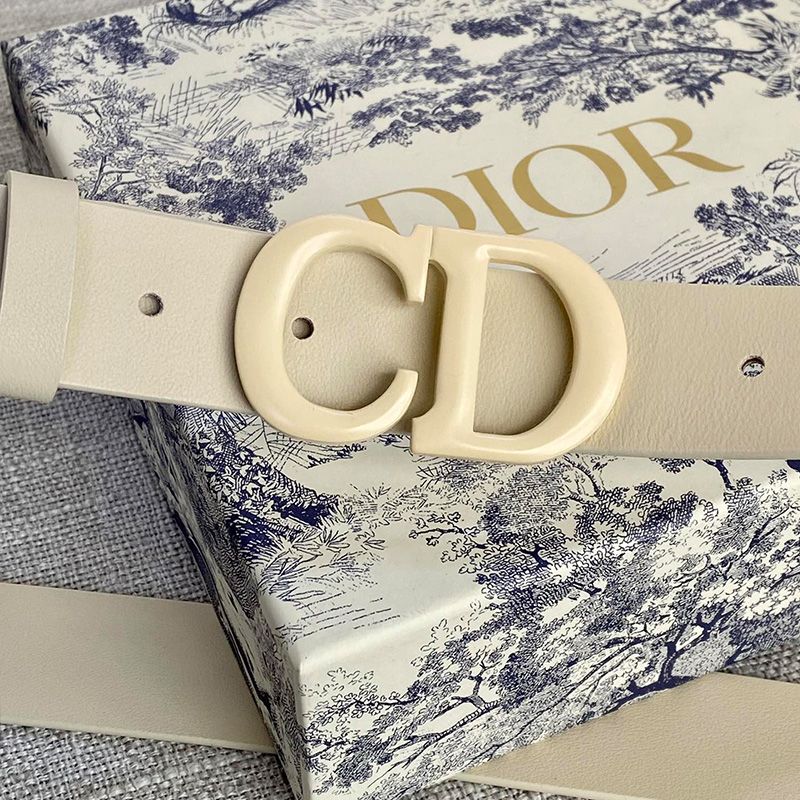 Hot Dior Saddle Belt Matte Calfskin Beige