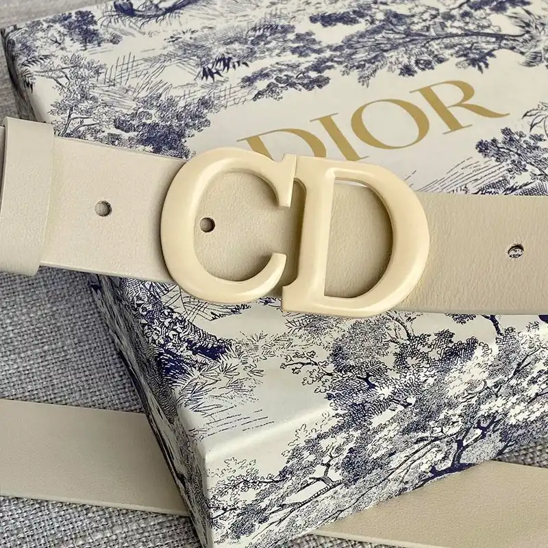 Cheap Hot Dior Saddle Belt Matte Calfskin Beige