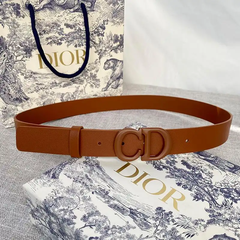 Hot Dior Saddle Belt Matte Calfskin Brown