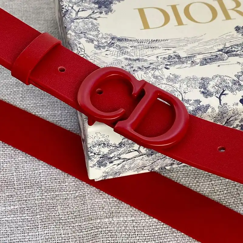 Cheap Hot Dior Saddle Belt Matte Calfskin Red