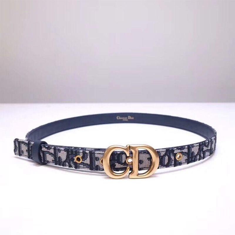 Dior Saddle Belt Oblique Calfskin Blue Hot Sale