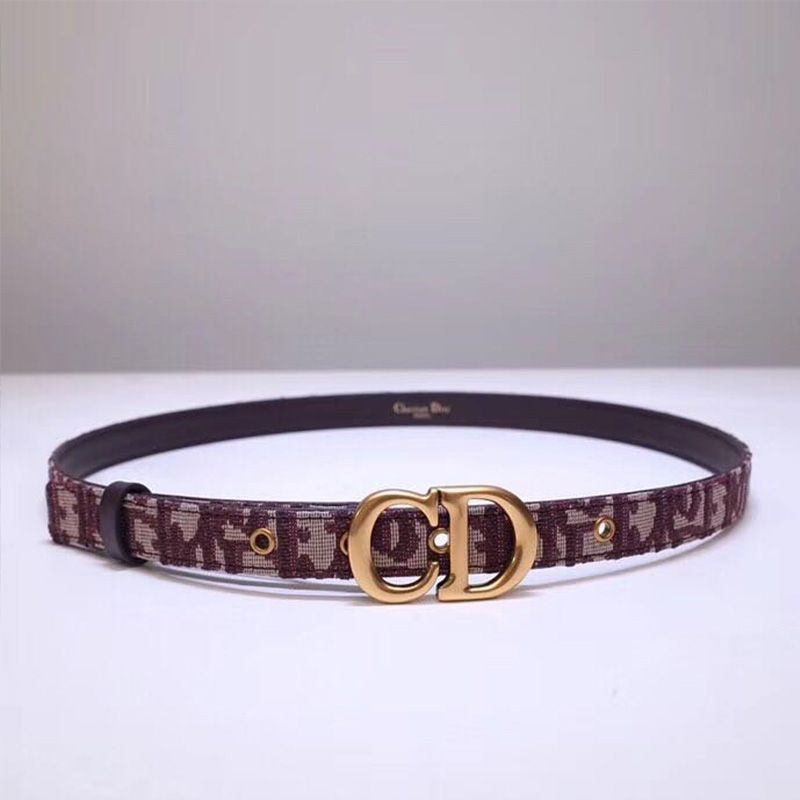 Dior Saddle Belt Oblique Calfskin Burgundy Hot Sale