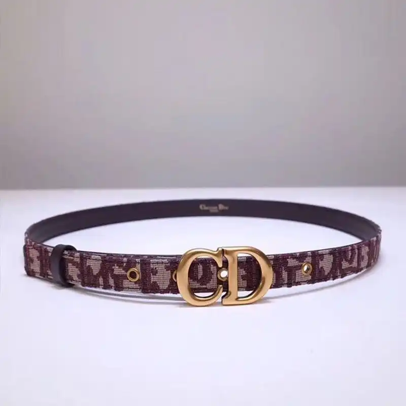 Dior Saddle Belt Oblique Calfskin Burgundy