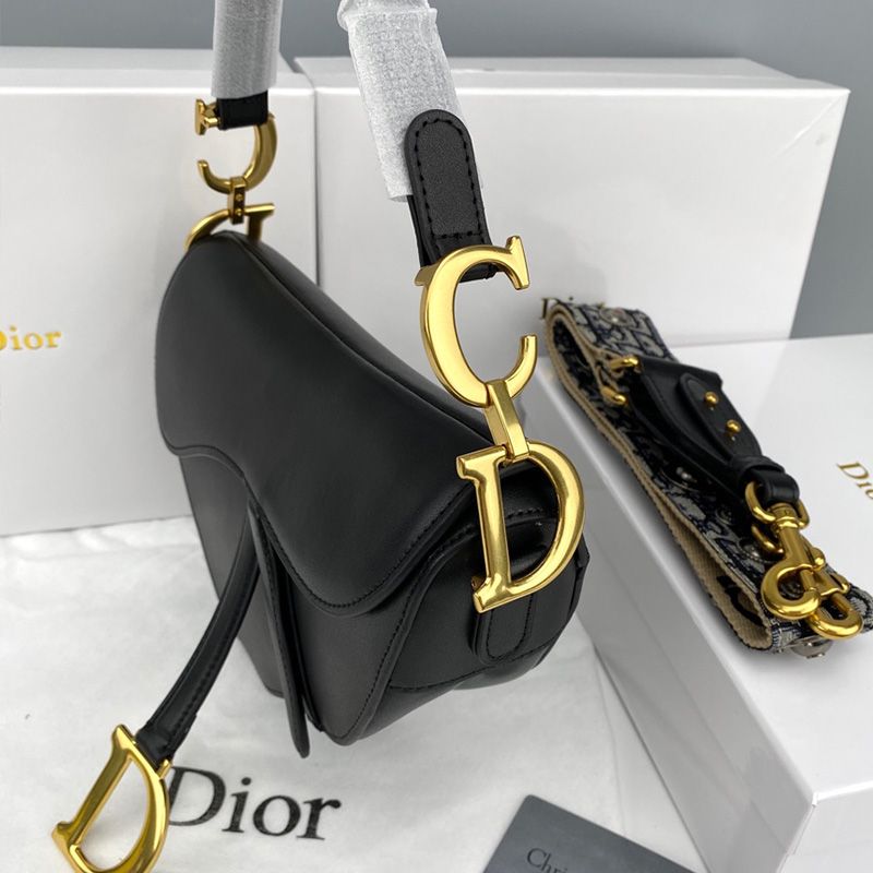 Dior Saddle Bag Smooth Calfskin Black Hot Sale