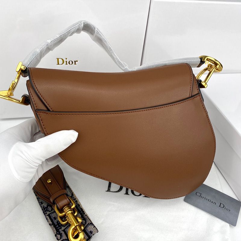 Dior Saddle Bag Smooth Calfskin Brown Hot Sale