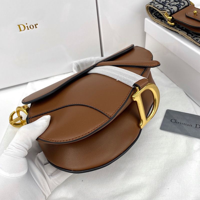 Dior Saddle Bag Smooth Calfskin Brown Hot Sale