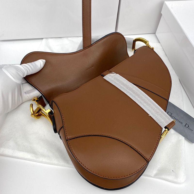 Dior Saddle Bag Smooth Calfskin Brown Hot Sale