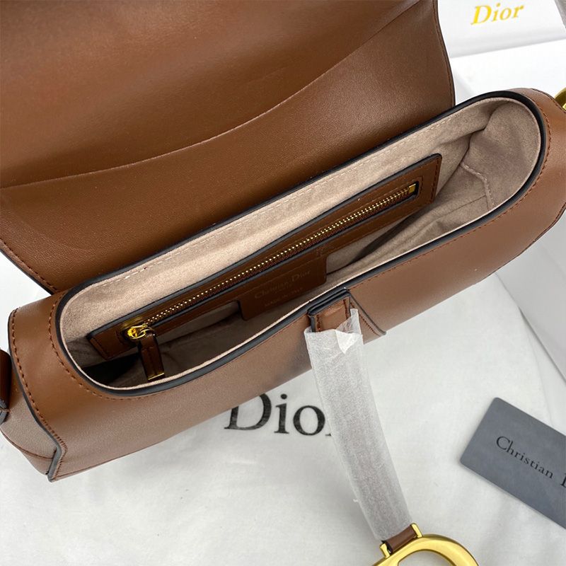 Dior Saddle Bag Smooth Calfskin Brown Hot Sale