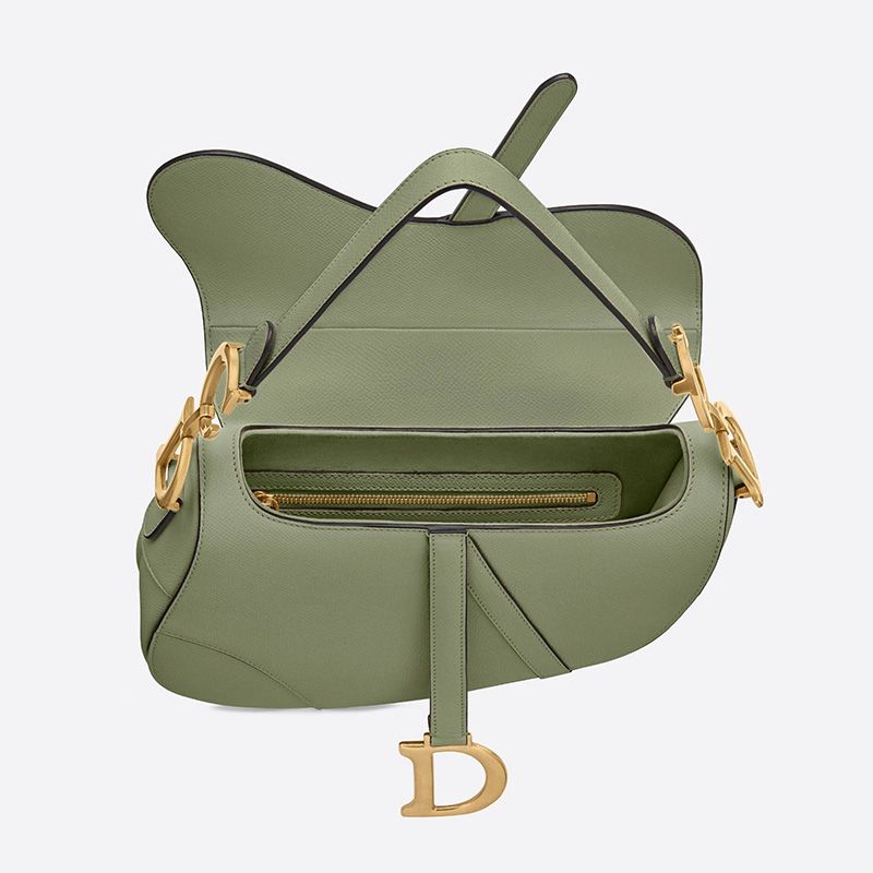 Dior Saddle Bag Grained Calfskin Green Hot Sale