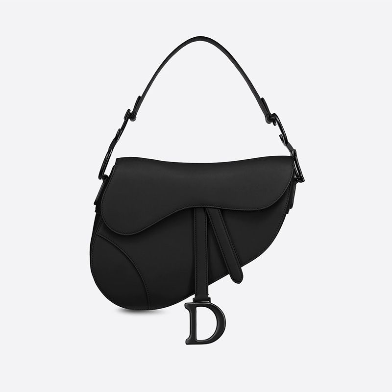 Hot Dior Saddle Bag Ultramatte Calfskin Black