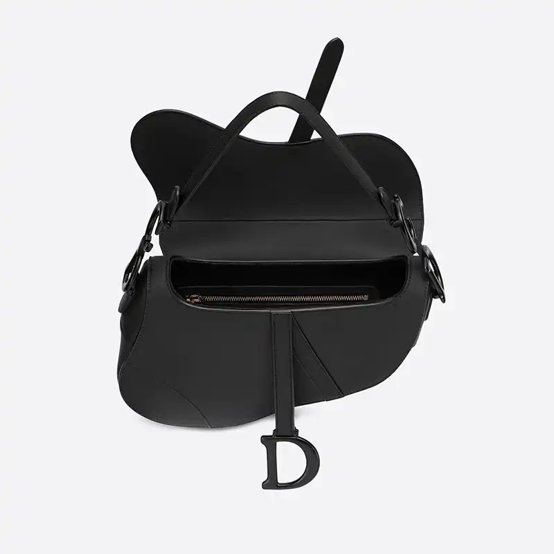 Cheap Dior Saddle Bag Ultramatte Calfskin Black