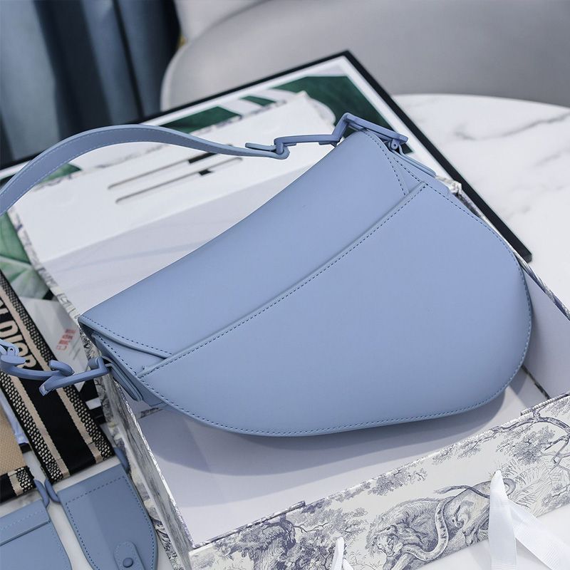 Dior Saddle Bag Ultramatte Calfskin Blue Hot Sale