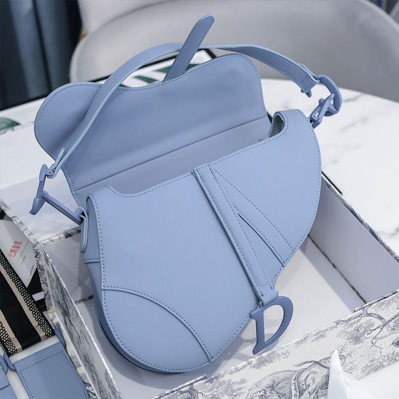 Dior Saddle Bag Ultramatte Calfskin Blue Hot Sale