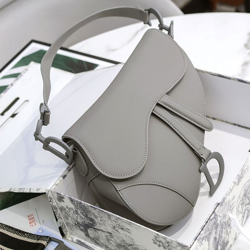 Hot Dior Saddle Bag Ultramatte Calfskin Grey