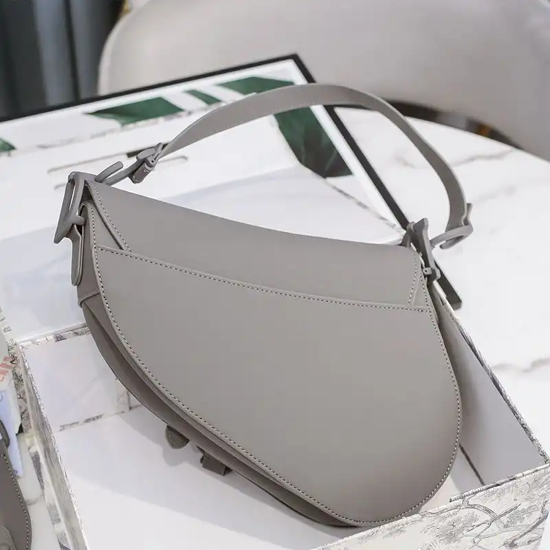 Cheap Dior Saddle Bag Ultramatte Calfskin Grey