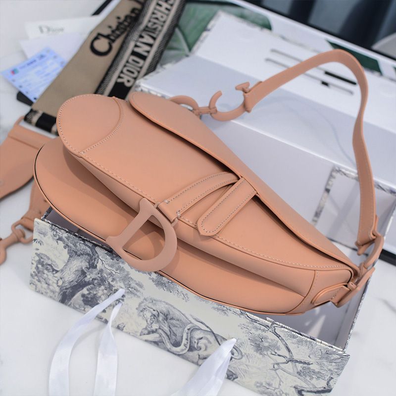 Dior Saddle Bag Ultramatte Calfskin Pink Hot Sale